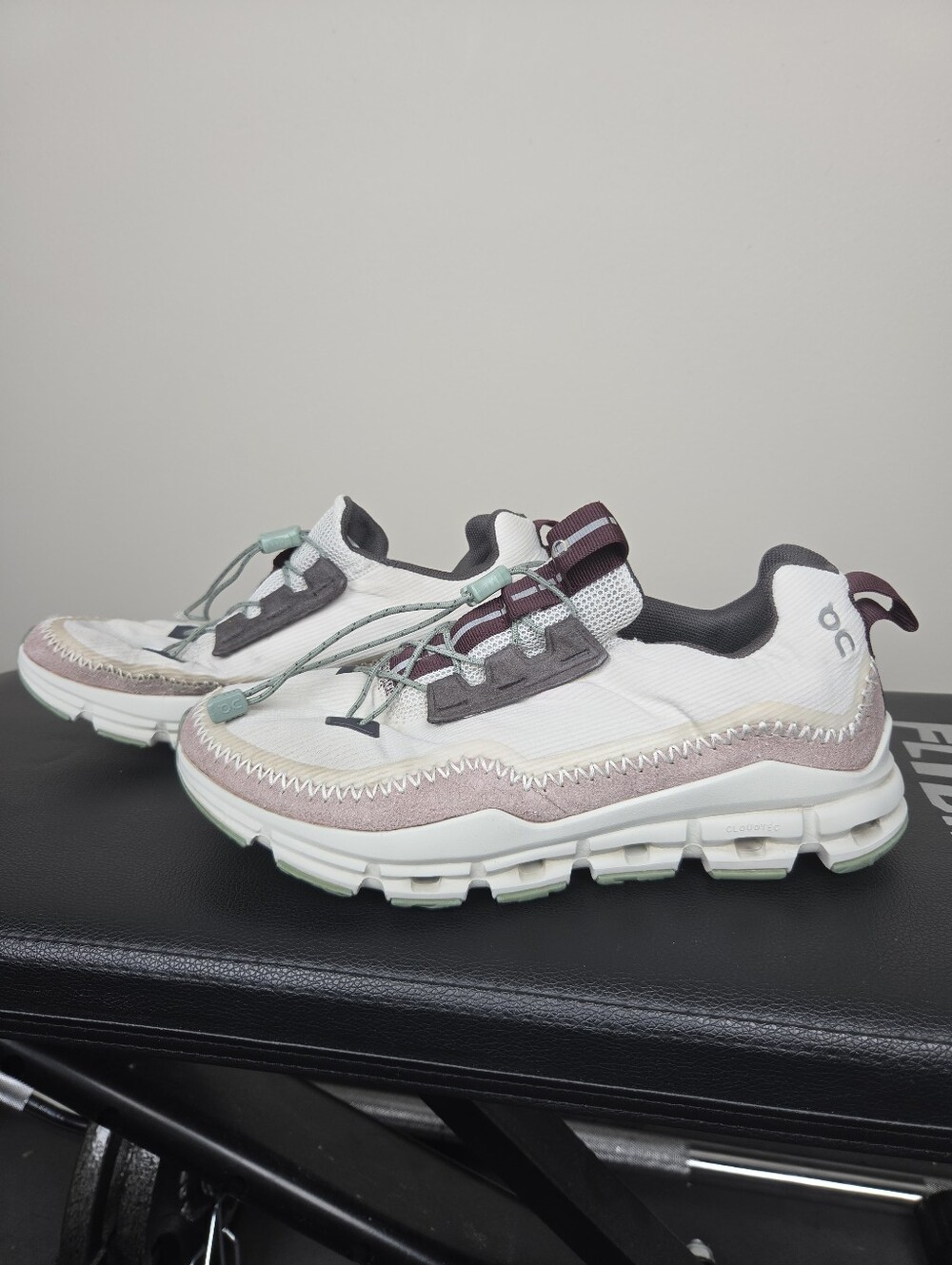 On Running White Light Pink Gray Mint Accent Sneakers